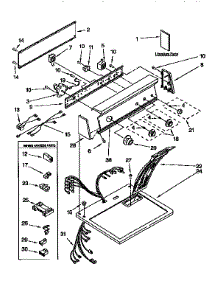 Top And Console parts for Kenmore Dryer 110.97585210 (11097585210, 110 97585210) from AppliancePartsPros.com