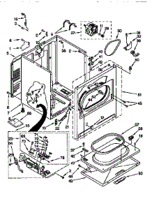 Cabinet parts for Kenmore Dryer 110.97585400 (11097585400, 110 97585400) from AppliancePartsPros.com