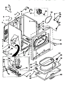 Cabinet parts for Kenmore Dryer 110.97585410 (11097585410, 110 97585410) from AppliancePartsPros.com