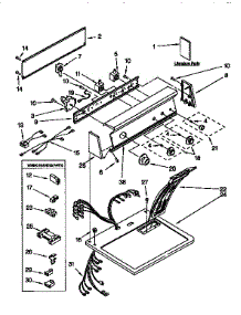 Top And Console parts for Kenmore Dryer 110.97586400 (11097586400, 110 97586400) from AppliancePartsPros.com
