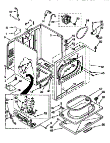 Cabinet parts for Kenmore Dryer 110.97586410 (11097586410, 110 97586410) from AppliancePartsPros.com