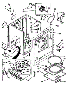 Cabinet parts for Sears Dryer 11097587200 from AppliancePartsPros.com