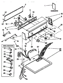 Top And Console parts for Kenmore Dryer 110.97587410 (11097587410, 110 97587410) from AppliancePartsPros.com