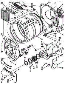 Bulkhead parts for Kenmore Dryer 110.97589210 (11097589210, 110 97589210) from AppliancePartsPros.com