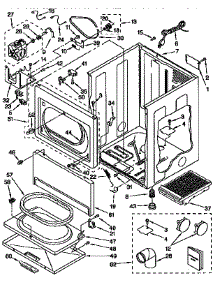 Cabinet parts for Kenmore Dryer 110.97589210 (11097589210, 110 97589210) from AppliancePartsPros.com