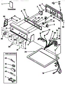 Top And Console parts for Kenmore Dryer 110.97589820 (11097589820, 110 97589820) from AppliancePartsPros.com