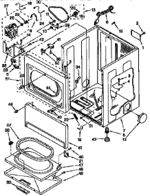 Cabinet parts for Kenmore Dryer 110.97589820 (11097589820, 110 97589820) from AppliancePartsPros.com