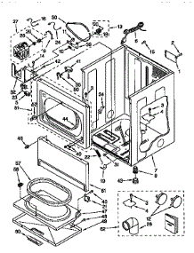 Cabinet parts for Kenmore Dryer 110.97589840 (11097589840, 110 97589840) from AppliancePartsPros.com