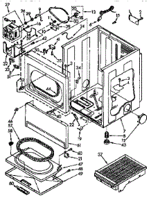 Cabinet Parts parts for Kenmore Dryer 110.97590100 (11097590100, 110 97590100) from AppliancePartsPros.com