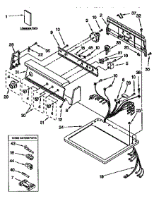 Top And Console parts for Kenmore Dryer 110.97590120 (11097590120, 110 97590120) from AppliancePartsPros.com