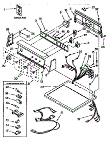 Top And Console parts for Kenmore Dryer 110.97590140 (11097590140, 110 97590140) from AppliancePartsPros.com