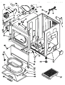Cabinet parts for Kenmore Dryer 110.97590820 (11097590820, 110 97590820) from AppliancePartsPros.com