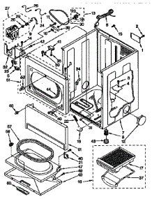 Cabinet Parts parts for Kenmore Dryer 110.97591210 (11097591210, 110 97591210) from AppliancePartsPros.com