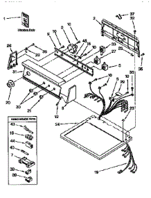 Top And Console parts for Kenmore Dryer 110.97591230 (11097591230, 110 97591230) from AppliancePartsPros.com