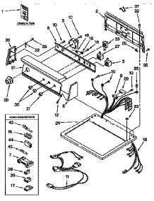 Top And Console parts for Kenmore Dryer 110.97591240 (11097591240, 110 97591240) from AppliancePartsPros.com