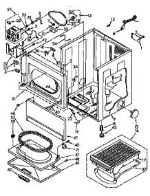 Cabinet Parts parts for Kenmore Dryer 110.97591400 (11097591400, 110 97591400) from AppliancePartsPros.com