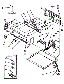 Top And Console parts for Kenmore Dryer 110.97592220 (11097592220, 110 97592220) from AppliancePartsPros.com
