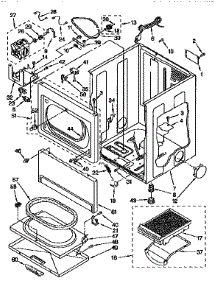 Cabinet parts for Kenmore Dryer 110.97592230 (11097592230, 110 97592230) from AppliancePartsPros.com