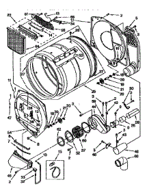 Bulkhead parts for Kenmore Dryer 110.97592420 (11097592420, 110 97592420) from AppliancePartsPros.com
