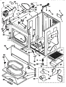 Cabinet parts for Kenmore Dryer 110.97592440 (11097592440, 110 97592440) from AppliancePartsPros.com