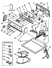 Top And Console parts for Kenmore Dryer 110.97593230 (11097593230, 110 97593230) from AppliancePartsPros.com