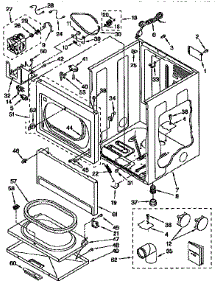 Cabinet parts for Kenmore Dryer 110.97593230 (11097593230, 110 97593230) from AppliancePartsPros.com