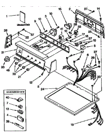 Top And Console Parts parts for Kenmore Dryer 110.97593400 (11097593400, 110 97593400) from AppliancePartsPros.com