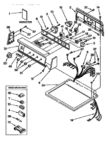 Top And Console Parts parts for Kenmore Dryer 110.97593410 (11097593410, 110 97593410) from AppliancePartsPros.com