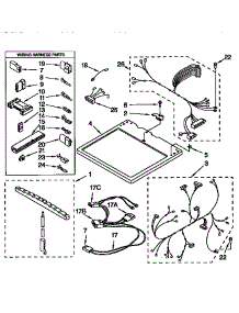 Dryer Top parts for Kenmore Dryer 110.97595220 (11097595220, 110 97595220) from AppliancePartsPros.com
