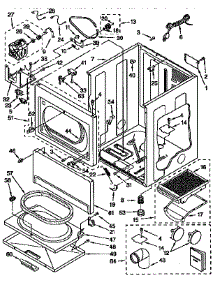 Cabinet parts for Kenmore Dryer 110.97595420 (11097595420, 110 97595420) from AppliancePartsPros.com