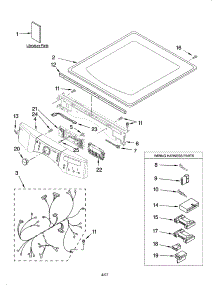 Top And Console Parts parts for Kenmore Dryer 110.97709700 (11097709700, 110 97709700) from AppliancePartsPros.com