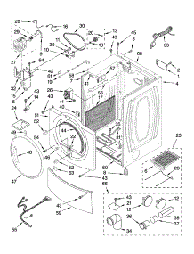 Cabinet Parts parts for Kenmore Dryer 110.97729700 (11097729700, 110 97729700) from AppliancePartsPros.com