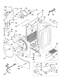 Cabinet Parts parts for Kenmore Dryer 110.97729701 (11097729701, 110 97729701) from AppliancePartsPros.com