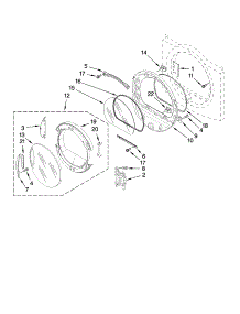 Door Parts, Optional Parts (Not Included) parts for Kenmore Dryer 110.97731700 (11097731700, 110 97731700) from AppliancePartsPros.com