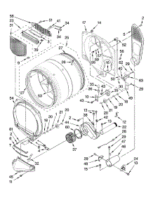 Bulkhead Parts parts for Kenmore Dryer 110.97731701 (11097731701, 110 97731701) from AppliancePartsPros.com