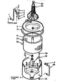 Tub And Basket Assembly parts for Kenmore Washer 110.7105851 (1107105851, 110 7105851) from AppliancePartsPros.com