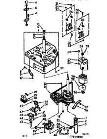 Drive System parts for Kenmore Washer 110.7105900 (1107105900, 110 7105900) from AppliancePartsPros.com