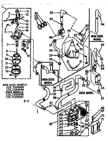 Water System parts for Kenmore Washer 110.7105900 (1107105900, 110 7105900) from AppliancePartsPros.com
