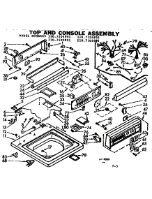 Top & Console Assembly parts for Kenmore Washer 110.7105951 (1107105951, 110 7105951) from AppliancePartsPros.com