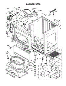 Cabinet parts for Kenmore Dryer 110.71064000 (11071064000, 110 71064000) from AppliancePartsPros.com