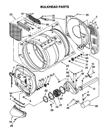 Bulkhead parts for Kenmore Dryer 110.71064000 (11071064000, 110 71064000) from AppliancePartsPros.com