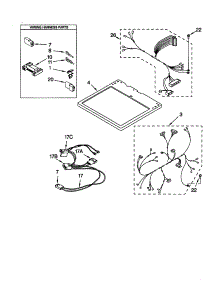 Dryer Top parts for Kenmore Dryer 110.71082000 (11071082000, 110 71082000) from AppliancePartsPros.com