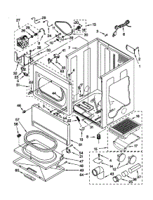 Cabinet parts for Kenmore Dryer 110.71084000 (11071084000, 110 71084000) from AppliancePartsPros.com