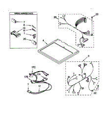 Dryer Top parts for Kenmore Dryer 110.71092000 (11071092000, 110 71092000) from AppliancePartsPros.com