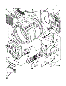 Bulkhead parts for Kenmore Dryer 110.71092000 (11071092000, 110 71092000) from AppliancePartsPros.com
