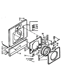 Front parts for Kenmore Washer Dryer Combo 110.7109500 (1107109500, 110 7109500) from AppliancePartsPros.com