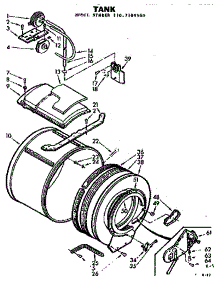 Tank parts for Kenmore Washer Dryer Combo 110.7109500 (1107109500, 110 7109500) from AppliancePartsPros.com