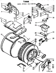 Tank parts for Kenmore Washer Dryer Combo 110.7109700 (1107109700, 110 7109700) from AppliancePartsPros.com