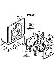 Front parts for Kenmore Washer Dryer Combo 110.7109700 (1107109700, 110 7109700) from AppliancePartsPros.com