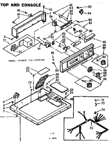 Top And Console parts for Kenmore Washer Dryer Combo 110.7109700 (1107109700, 110 7109700) from AppliancePartsPros.com